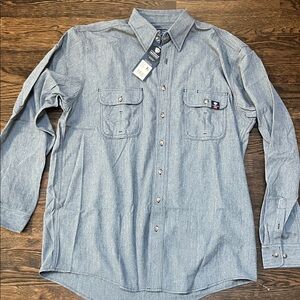 Tyndale FR Blue Button-Up Shirt XL